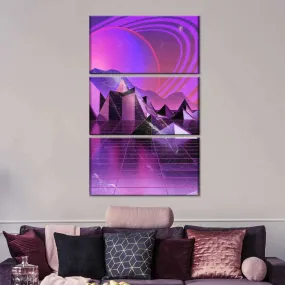 3D Mountain Range Wall Art