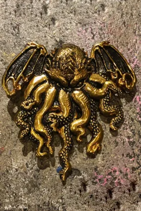 5D x Eyecon x Miss Monster Cthulhu Pendant Yellow Brass