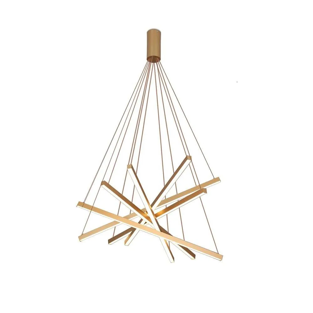 6-light Cluster Design Multiple Sticks LED Modern Pendant Lighting