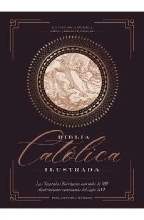 Biblia de América Católica Marrón Piel Genuina