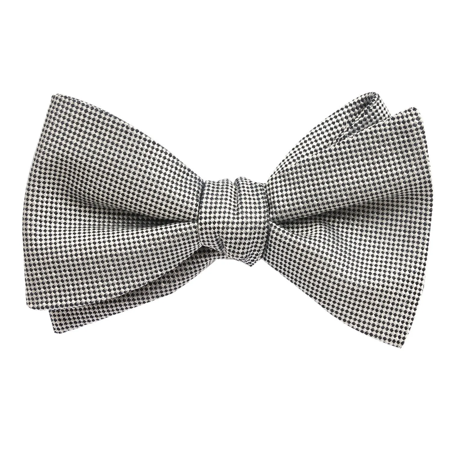 Black and White Small Dots Bow Tie Untied