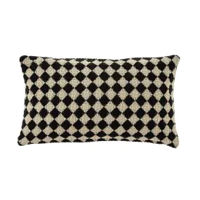 Black Check Weave Pillow