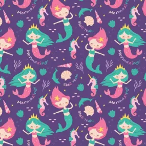 Camelot Fabrics Very Punny Mermazing Mermaid