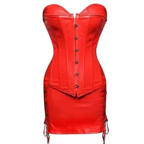 Corset Dress Drag Xena (Red)