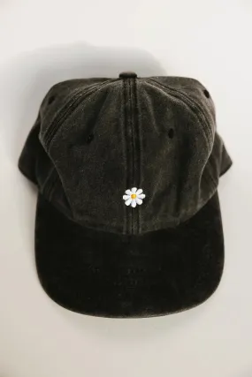 Daisy Baseball Cap in Charcoal