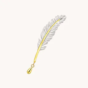 Feather Silver Brooch