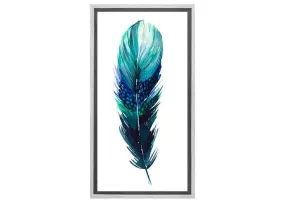 Green Feather 2 | Watercolour Print | Wall Art Decor