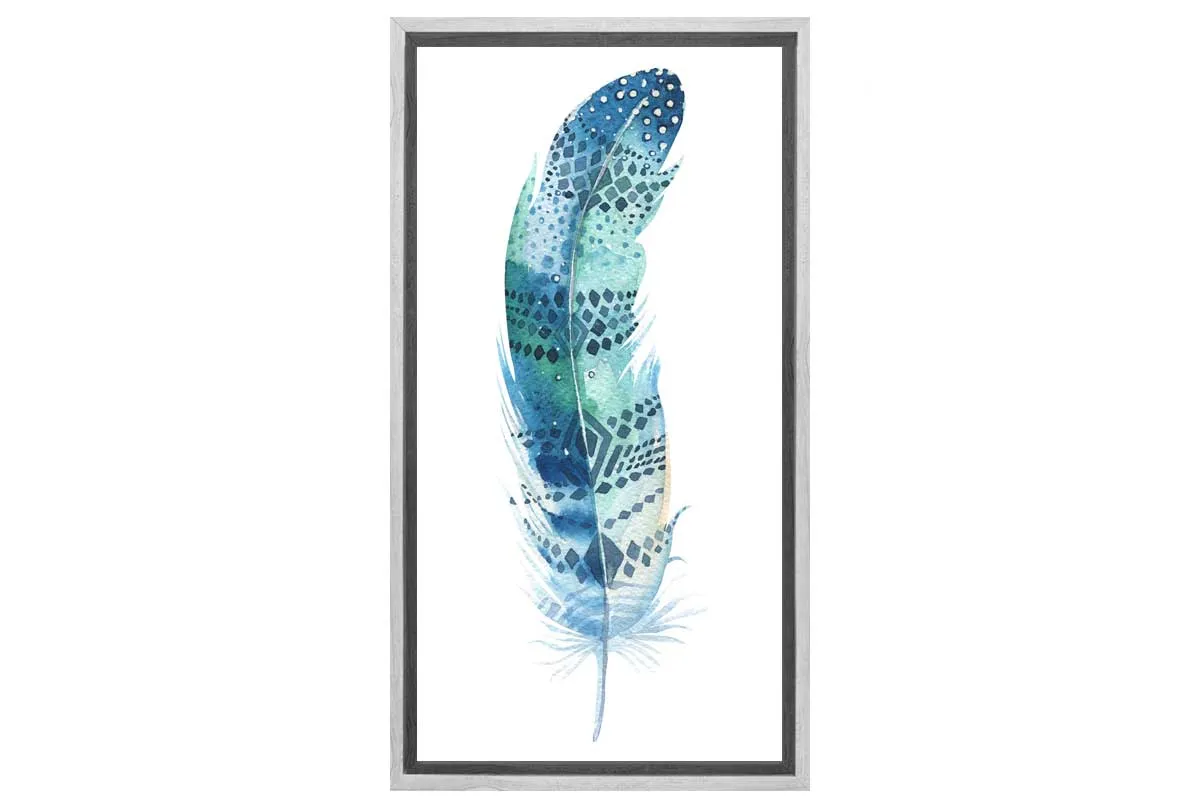 Green Feather | Watercolour Print | Wall Art Decor