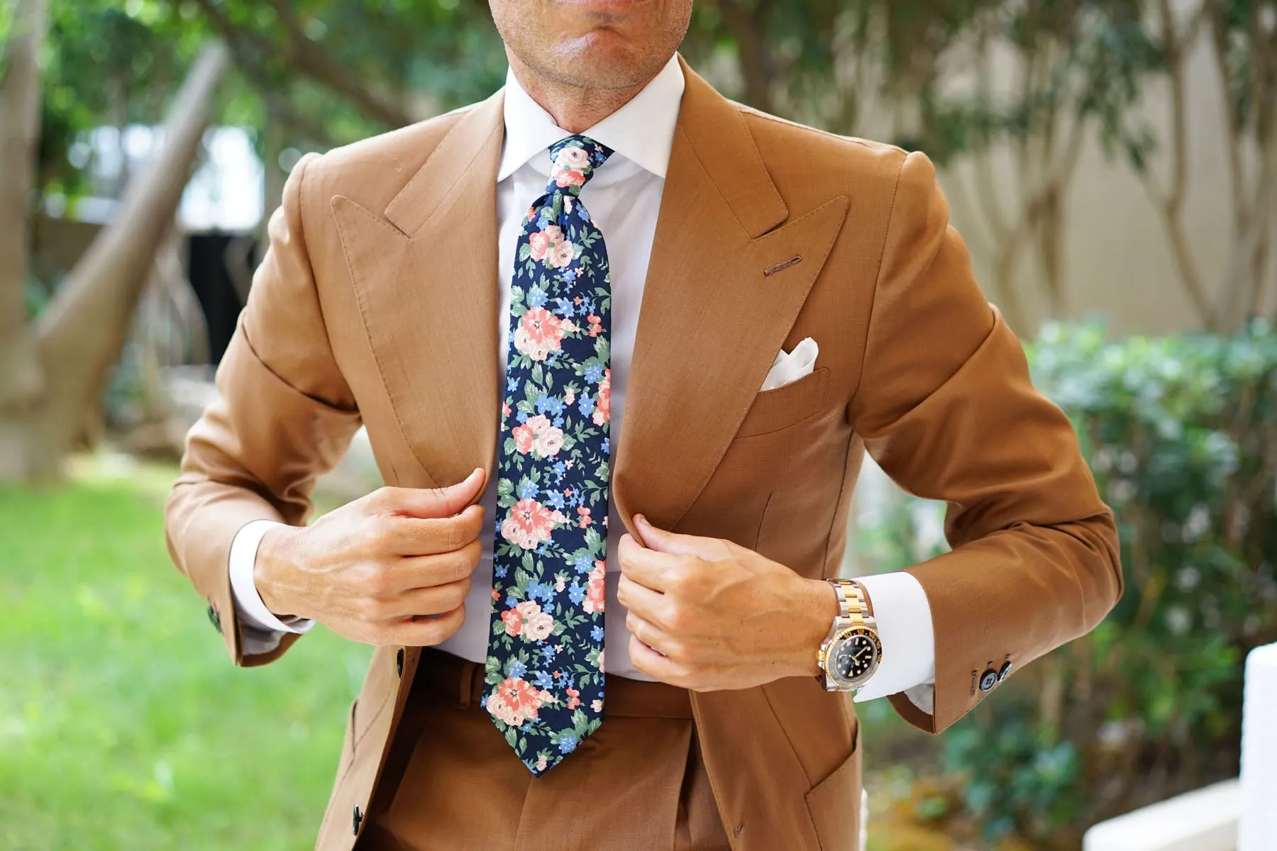 Havana Pink Floral Necktie