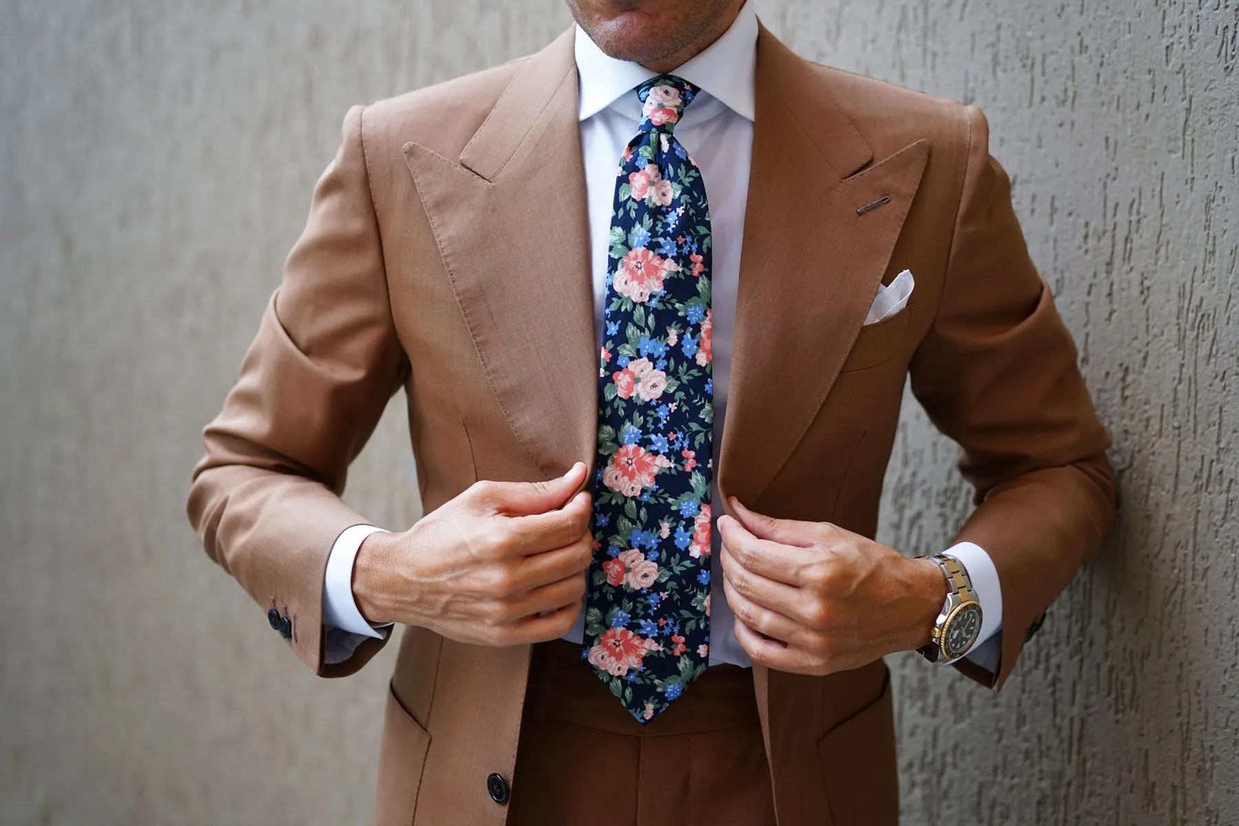 Havana Pink Floral Necktie