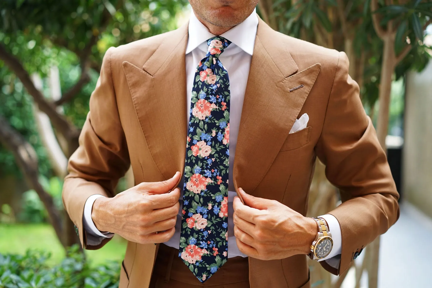 Havana Pink Floral Necktie