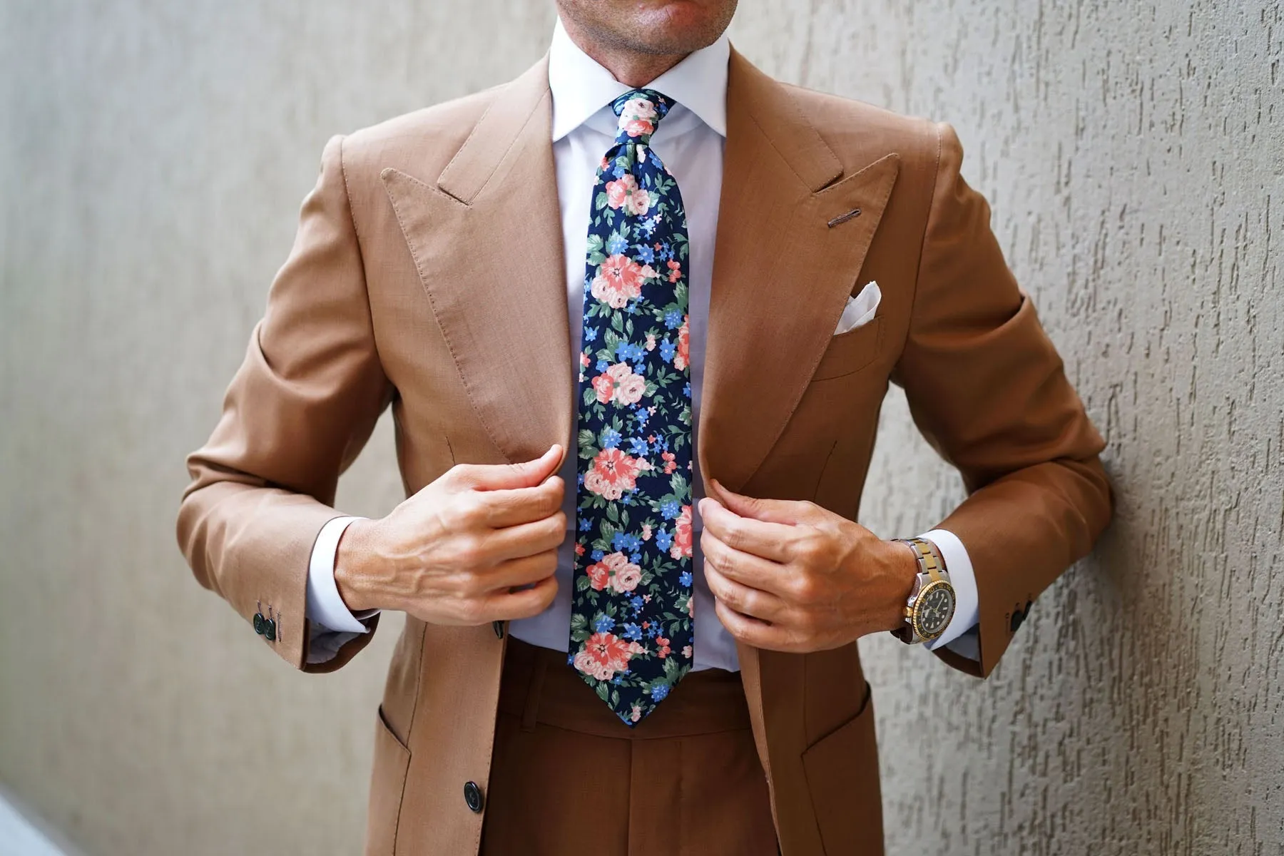 Havana Pink Floral Necktie