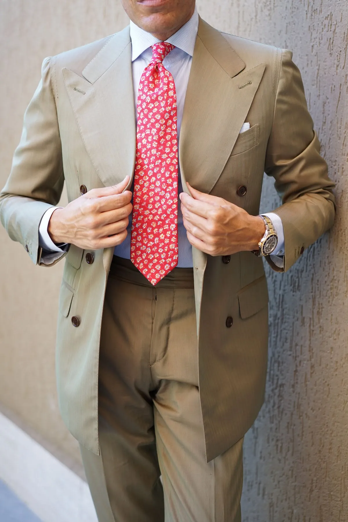 Luis Potosí Pink Floral Necktie