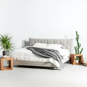 MAPLE - Light Grey Fabric Bed