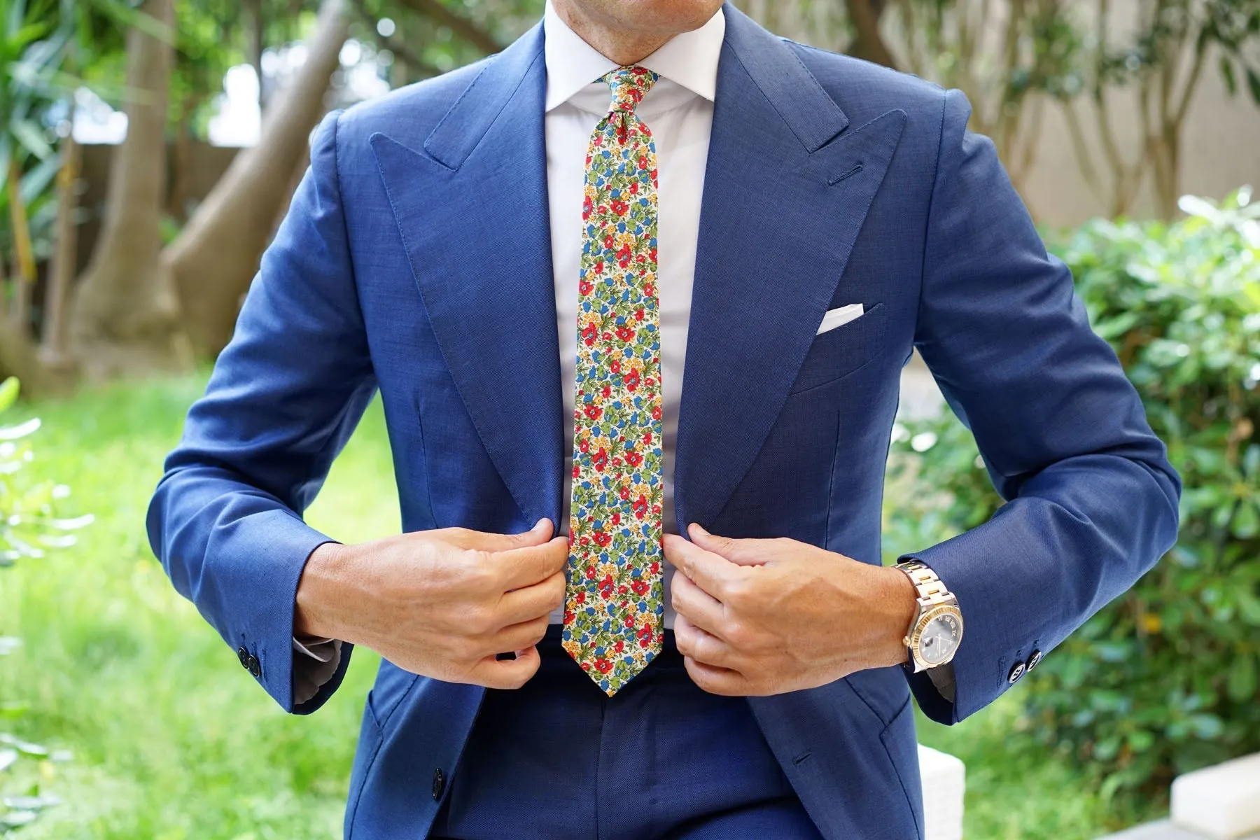 Medellín Flower Skinny Tie