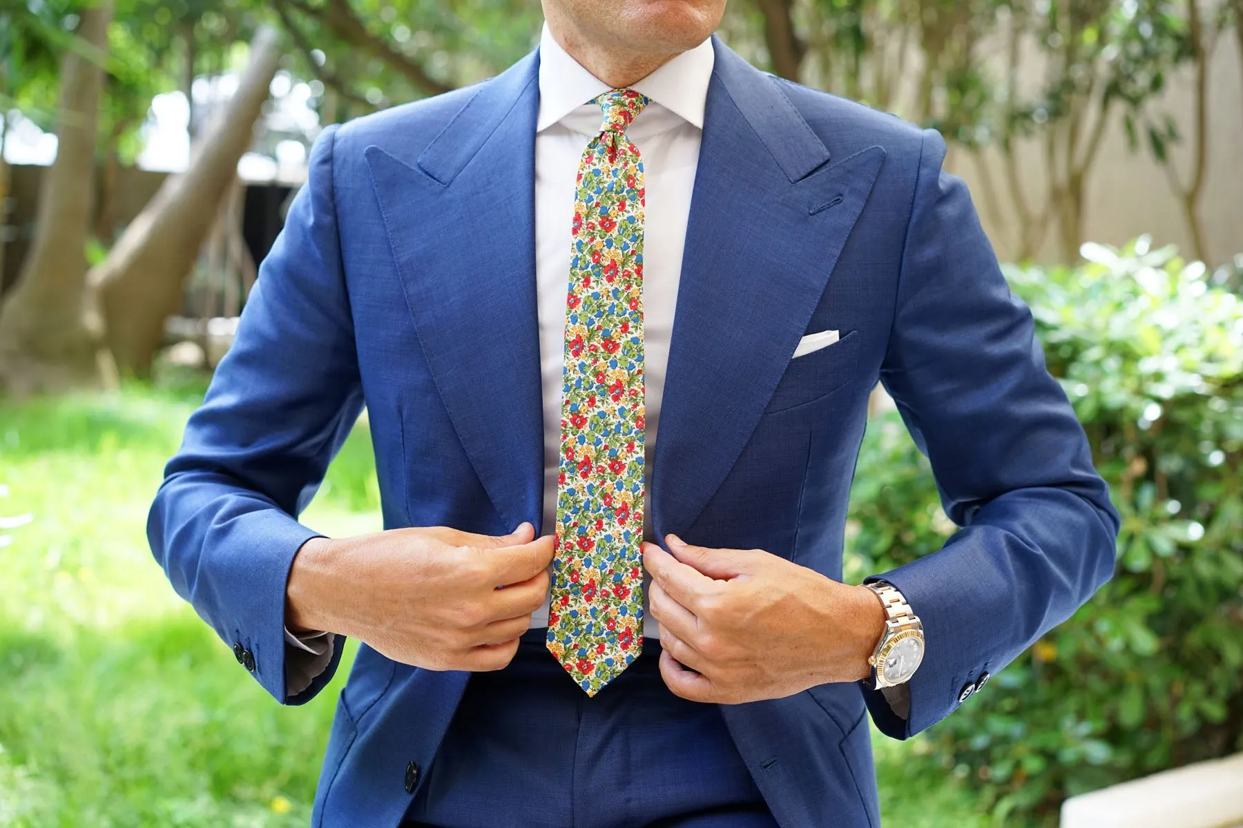 Medellín Flower Skinny Tie