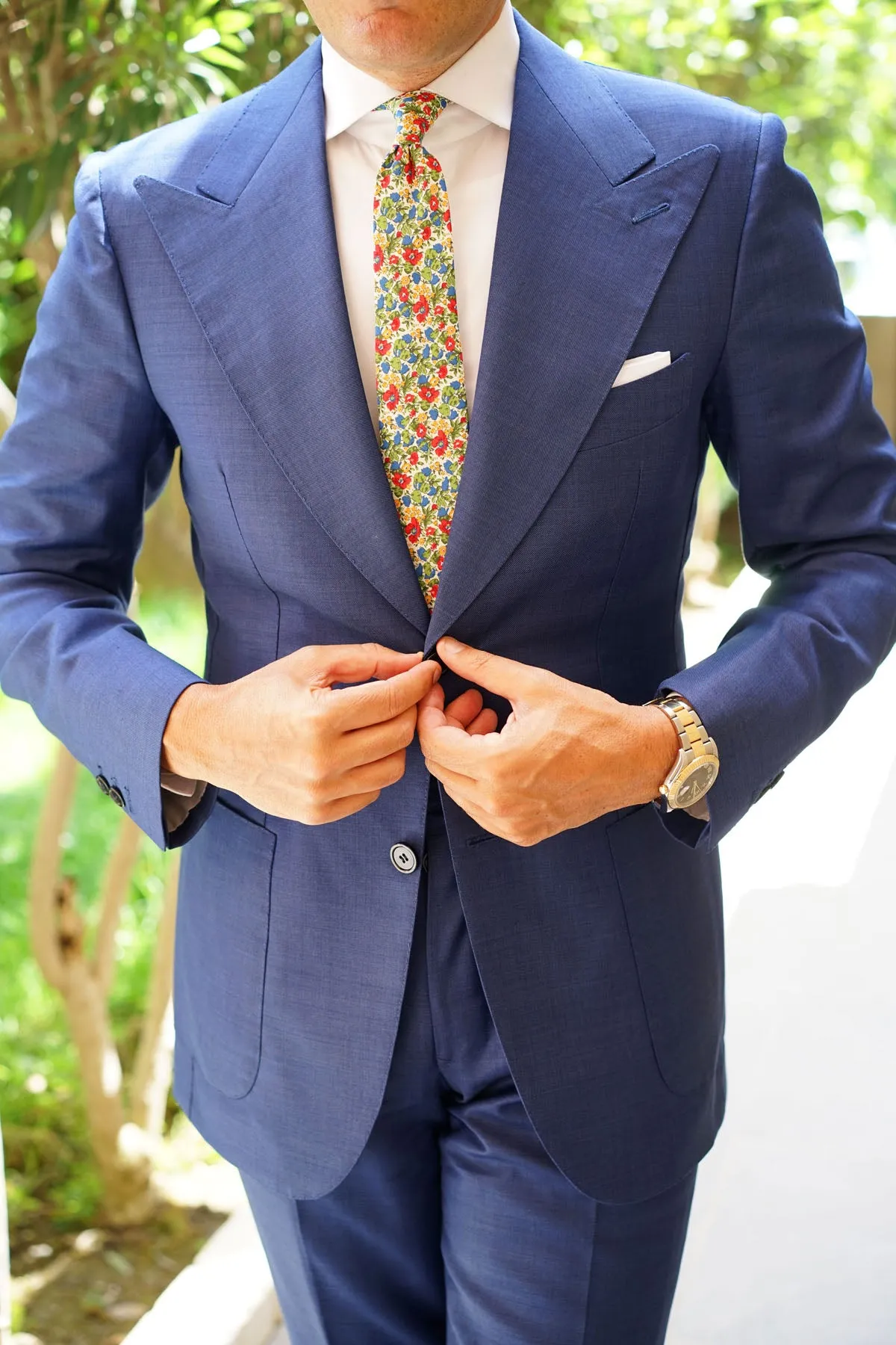 Medellín Flower Skinny Tie