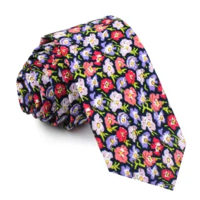 Murcia Purple Floral Skinny Tie