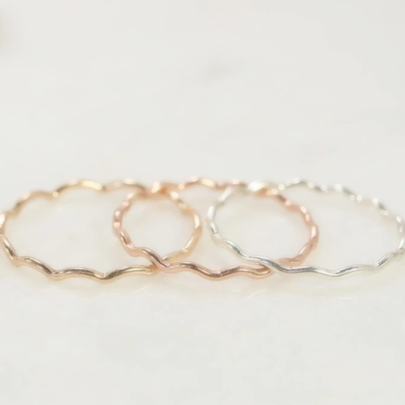 Stacking Rings Alternating Pattern 1mm wide Choose Your Metal and Size