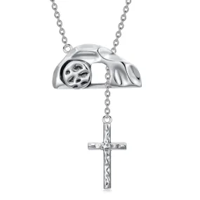 Sterling Silver Amulet Empty Tomb Pendant Necklace