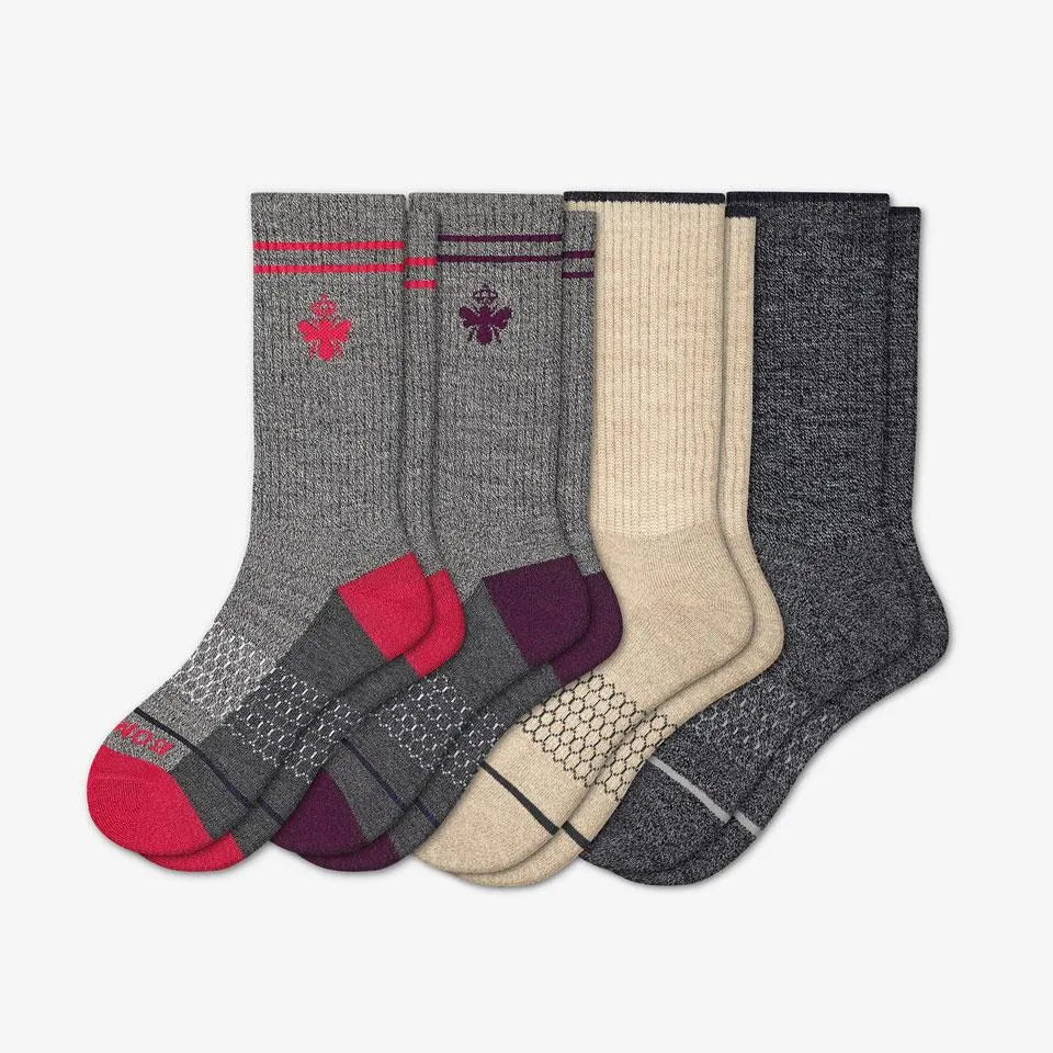 Women's Merino Wool Calf Sock 4-Pack