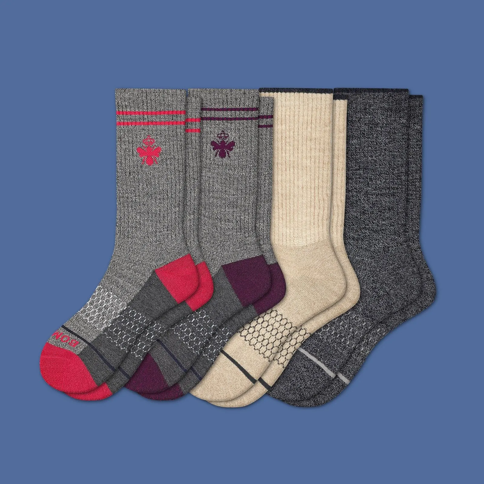 Women's Merino Wool Calf Sock 4-Pack