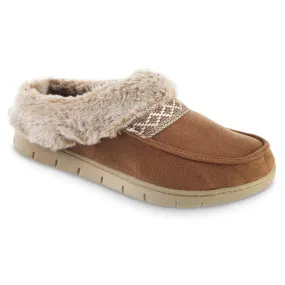 Women's Microsuede and Faux Fur Clog Slippers